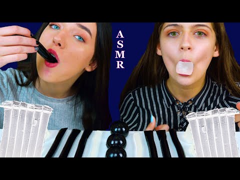 MOST POPULAR FOOD FOR ASMR CLEAR & BLACK FOOD LYCHEE JELLO, JELLY NOODLES, ALOE VERA