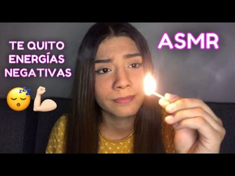 ASMR ESPAÑOL /  QUITANDO ENERGÍAS NEGATIVAS (ASMR si estás triste, con ansiedad o depresión) 😴💥
