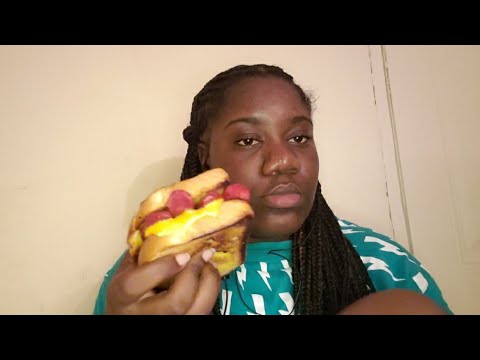 grilled cheese sandwich mukbang asmr i was so sleepy while eating this
