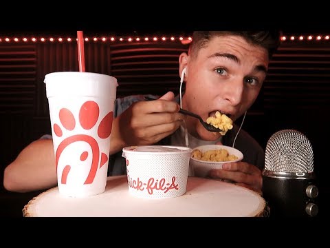 ASMR ~ Eating Chick-Fil-A NEW Mac n Cheese (Soft, Sticky, Eating Sounds) | DennisASMR