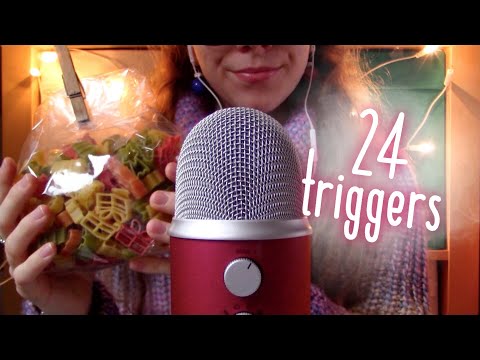 [ASMR] 24 Fast-Paced triggers in 18 minutes (NO TALKING) || Tapping, tracing, ... 🎁💕