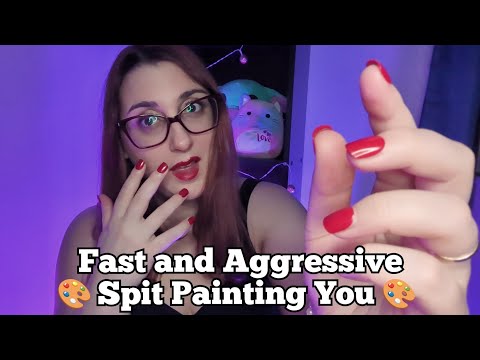 Fast and Aggressive ASMR - Spit Painting Your Dirty Face