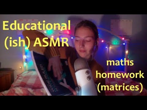 ASMR Doing My A Level Maths Homework lol (whispering, tapping, paper sounds, page turning)
