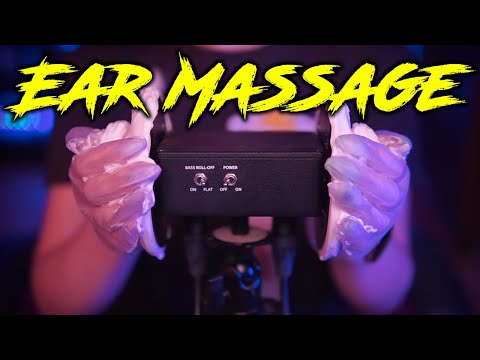 ASMR Ear Massage with Foam and Latex Gloves 💎 No Talking,  3Dio