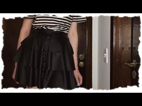 ASMR Scratching shirt Scratching Couro Scratching skirt