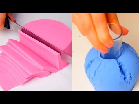 ASMR Kinetic Sand Cutting And Playing ( No Talking )