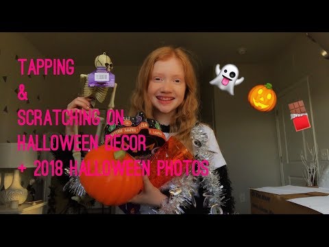 ASMR~ Tapping On Halloween Decorations + 2018 Halloween Pictures 🎃👻🍫