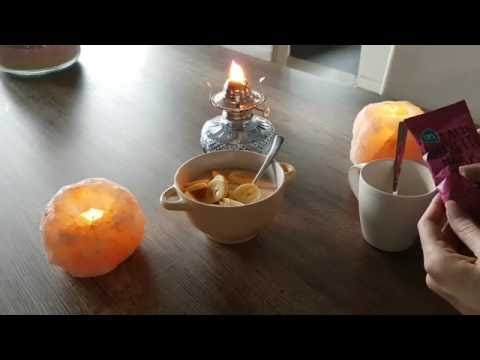 ASMR Candles and Breakfast #audiotest (soft spoken/ whisper/ crinkling/ tapping/pouring water)