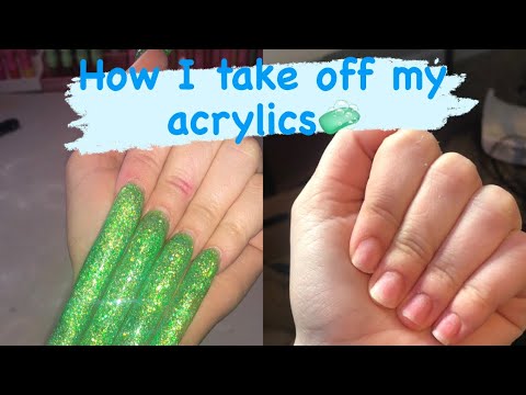 HOW I TAKE OFF MY ACRYLICS PROPERLY!!🧼💅🏼✨