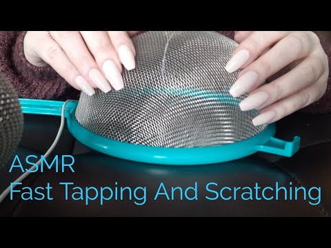 ASMR Fast Tapping And Scratching On A Sieve(No Talking)