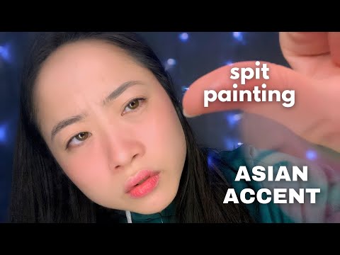 ASMR | Asian Accent | Super REALISTIC Spit Painting | Tingly Mouth Sounds & Whispering