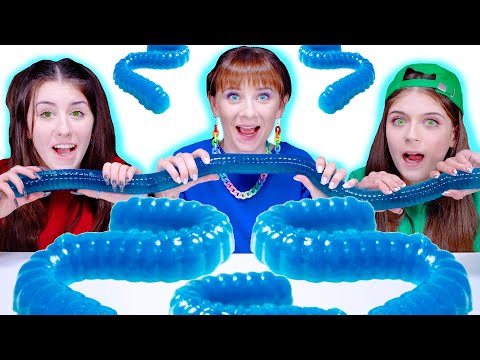 Mukbang Giant Jelly Snake VS Cotton Candy | ASMR Eating Sounds