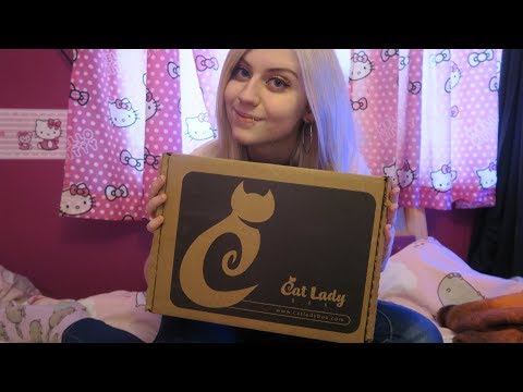[BINAURAL ASMR] Cat Lady Box Unboxing! ft. My Misbehaving Kitty