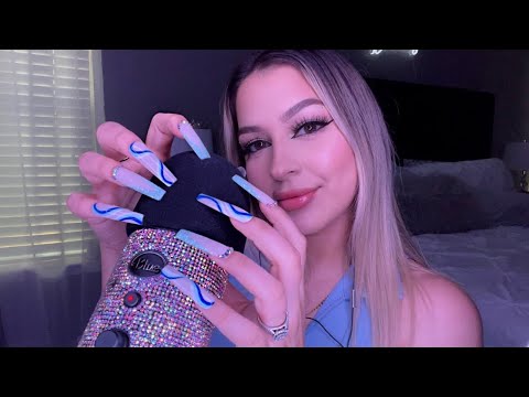 ASMR with long a$$ nails 💅 mic scratching + nail tapping ✨