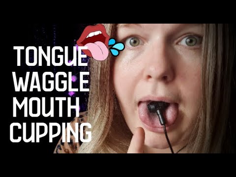 ASMR | INTENSE Cupped Tongue Waggle👅💦Cupped Mouth Sounds, Count Up.