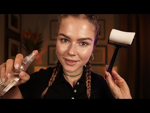 ASMR There is Something On Your Face. Face Cleaning RP (Washing, Wiping, Tweezing...)
