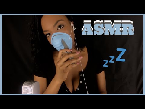 ASMR Personal Attention | Mask Scratching, Inaudible Whispering, Deep Breathing 😊