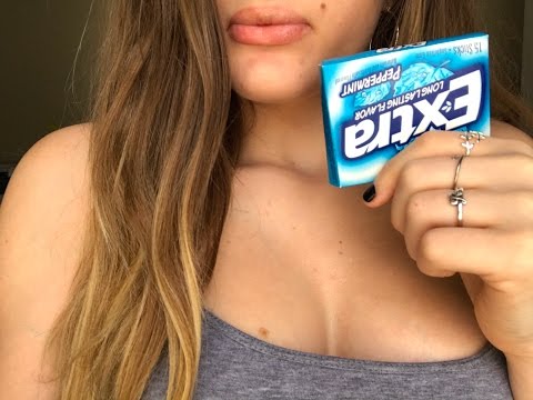 ASMR- extreme close up application of Carmex/ gum chewing/ inaudible/ whisper/ mouth sounds