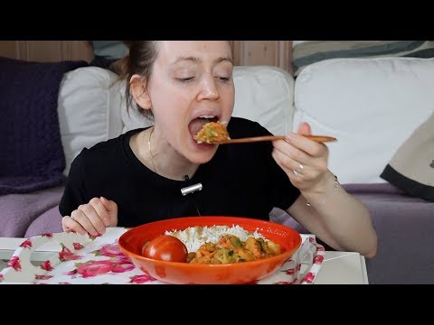 ASMR Eating Sounds | Spicy Curry Vegetable Wok Nori Sheets | Mukbang 먹방