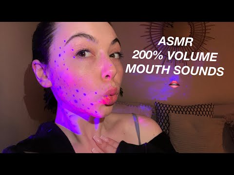 ASMR ASSORTED MOUTH SOUNDS | inaudible whispering 200% volume
