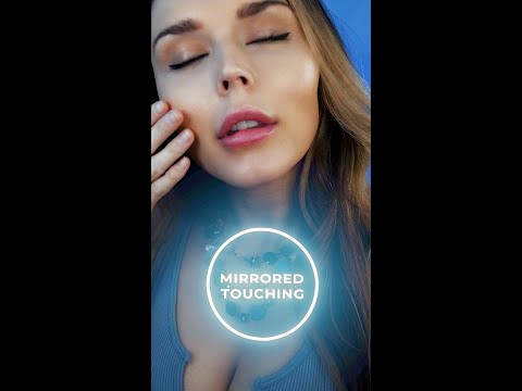 mirrored touching + ear to ear whispers #asmr #shorts