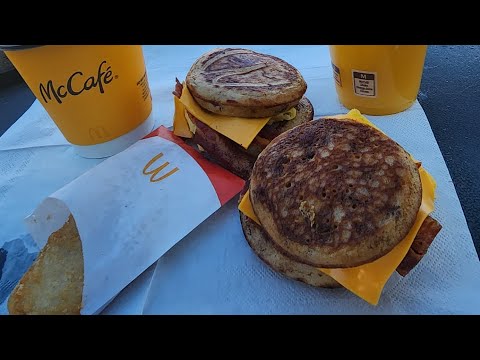 Mcgriddle ASMR McDonald's eating show no Talking