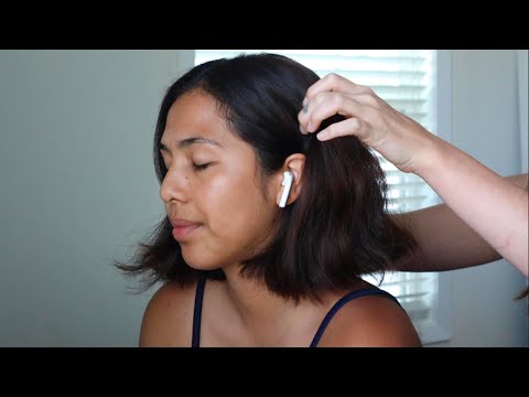 ASMR hair play, scalp massage & light hair pulling on Mari (soft spoken version)