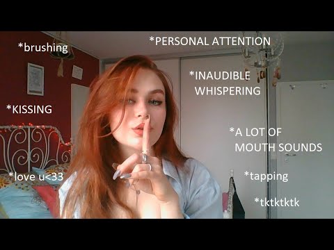ASMR brain melting mouthsounds and inaudible whispering with brushing/tapping | ASMR deutsch/ german