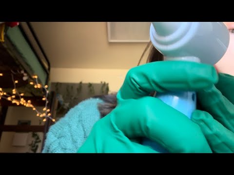 ASMR//Cranial nerve exam// gloves+ face touching+ flashlight