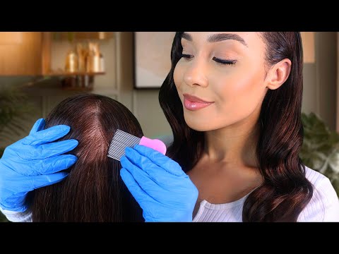 ASMR Doctor Lice Check And Scalp Treatment Roleplay | Hair brushing, Scalp oiling, Lice Treatment