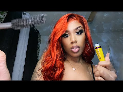 ASMR | Super Model Does Your Makeup for a Photoshoot (w/ Spoolie Nibbling)