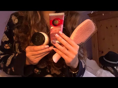 ASMR Tapping on Creams and Hairbrushes Part 2