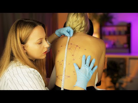 ASMR Skin Mole Mapping & Exam with Drawing, Measuring & Tracing | 'Unintentional' Style