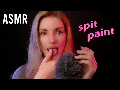ASMR Spit Painting You Sensitive Up Close Spit Paint