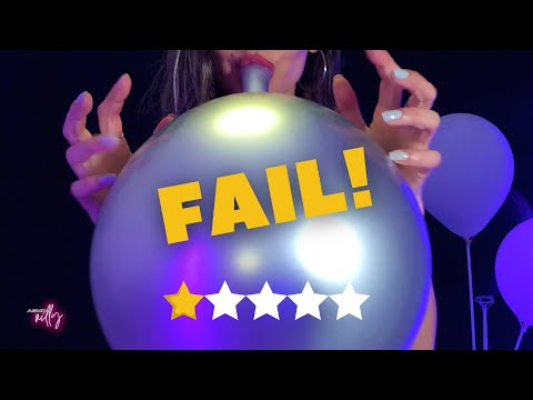 ASMR | Balloon Blowing Fail! | Balloon Play (No Talking)