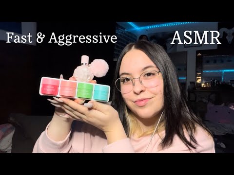 Fast & Aggressive Tapping & Scratching Christmas Haul ASMR With Whispering