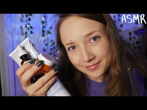 ASMR Bestie Does Your Skincare b/c you are sleepy AF 💤 (up close personal attention)