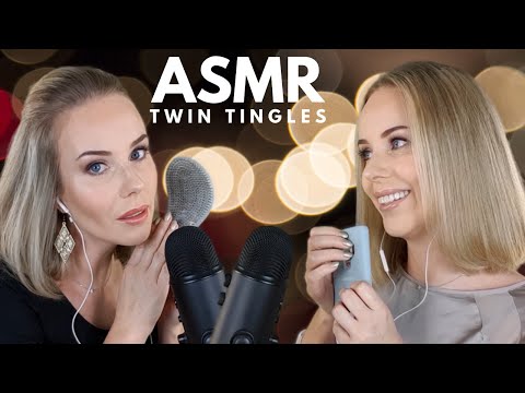 [ASMR] Twins Layered Triggers (Intense Whisper Ear to Ear Mouth Sounds)