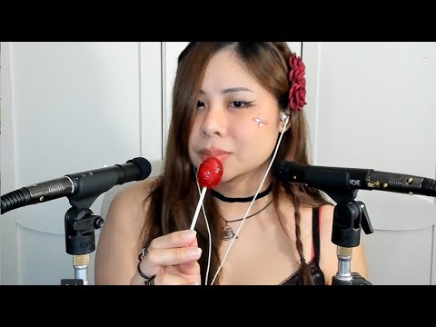 ASMR・☆・Blowpop (Mouth Sounds, Eating Sounds)