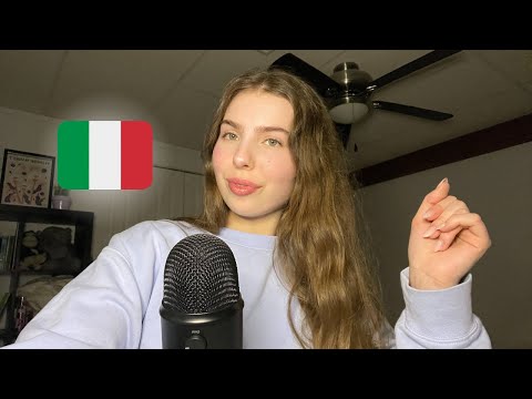 ASMR first time speaking italian 🇮🇹 (up close whispers, nails tapping)