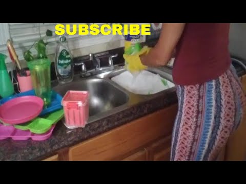 WASH🧽 DISHES WITH ME | CLEANING |WATERSOUNDS 💦SQUEAKY GLOVES |ASMR