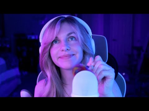 ASMR Mic Brushing and Mouth Sounds with Echo 💤😴