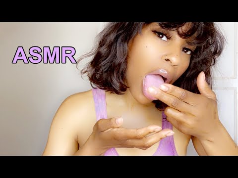 ASMR | Spit Painting (Extra Spit) W/Mouth Sounds | Crishhh Donna