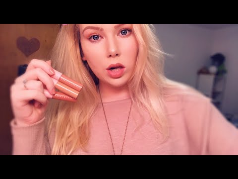 ASMR Lip Gloss Application (Mouth Sounds, Gentle Whispering, Lip Smacking)