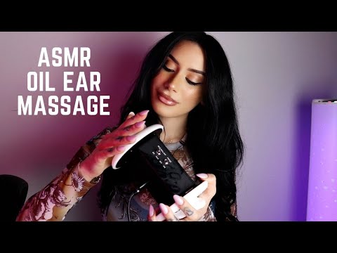 ASMR OIL EAR MASSAGE 💦 MASSAGGIO ALLE ORECCHIE CON OLIO - BRAIN MELTING