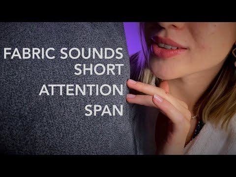 ASMR | Fabric Sounds for Intense Relaxation For people with short attention span (LESS TALKING)