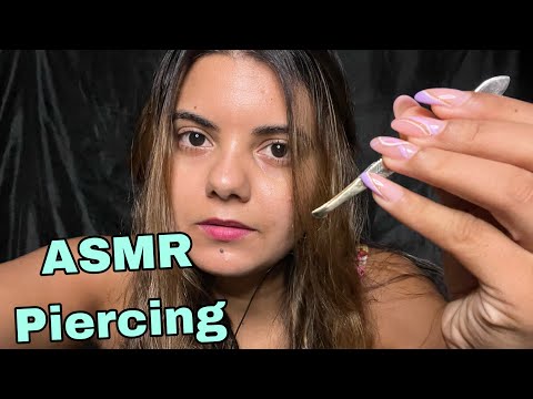 ASMR colocando seu PIERCING na Clínica Clandestina