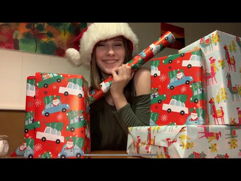 ASMR// Wrapping your Presents// Paper cutting+ Tape+ Whispering//