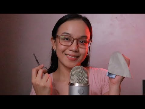 ASMR Cleaning My Mic (hand sounds, mic gripping and rubbing) Tagalog ASMR 🇵🇭