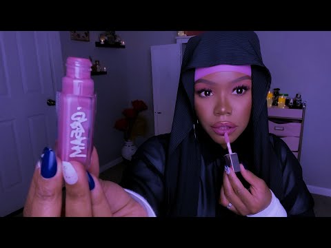 ASMR | Lip Gloss Application And Mouth Sounds (ft. Dossier)